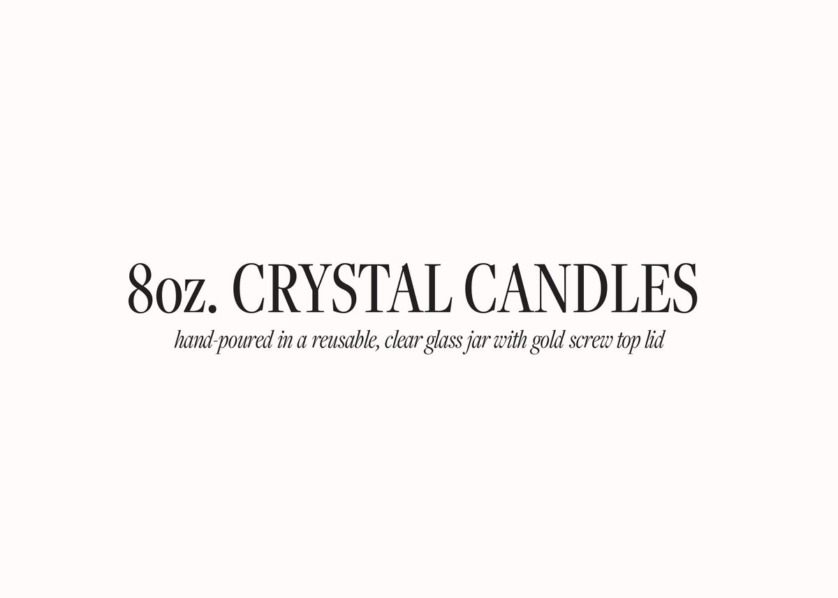 8oz Crystal Candles - Handmade with Crystals & Herbs – My Magic Place Shop
