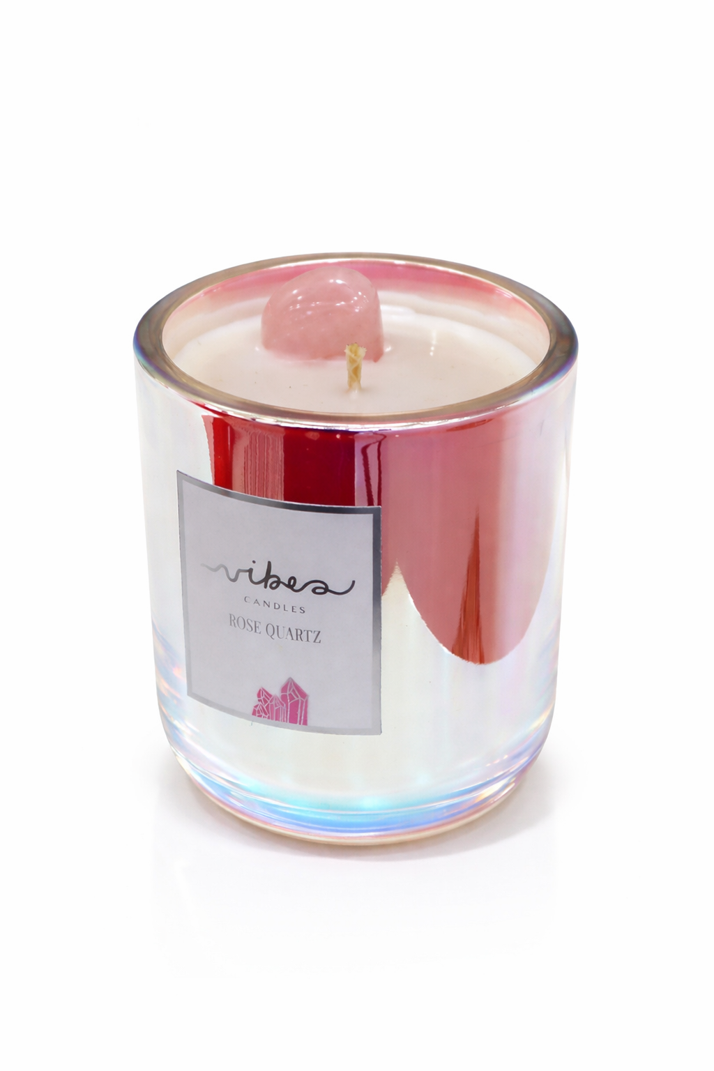 10oz Crystal Candle - Rose Quartz - Love + Kindness + Compassion