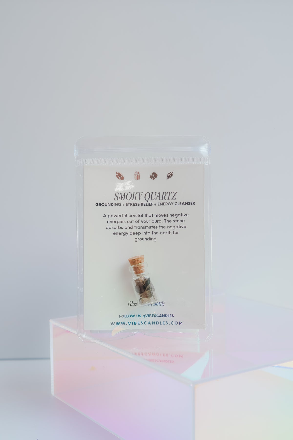 Mini Crystal Potion Bottle - Smoky Quartz