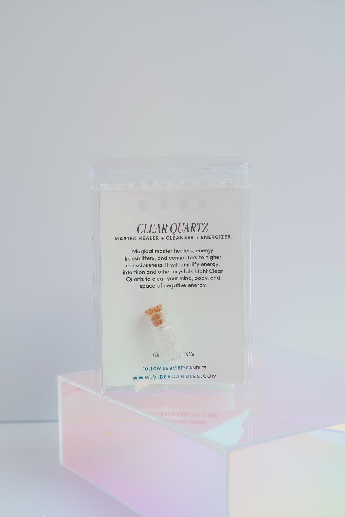 Mini Crystal Potion Bottle - Clear Quartz