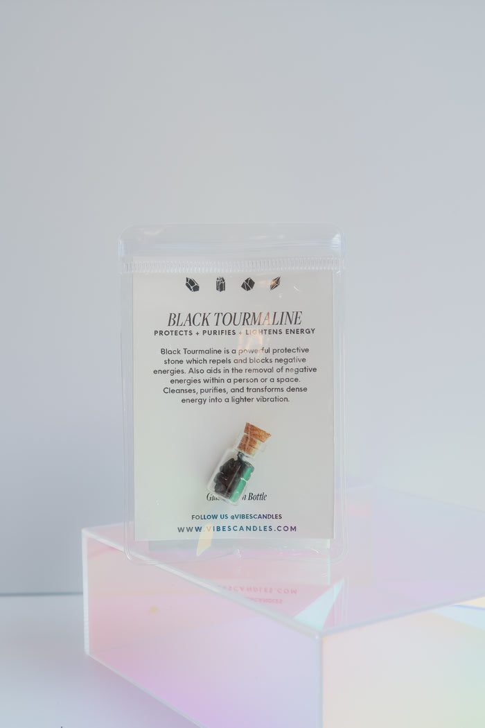 Mini Crystal Potion Bottle - Black Tourmaline