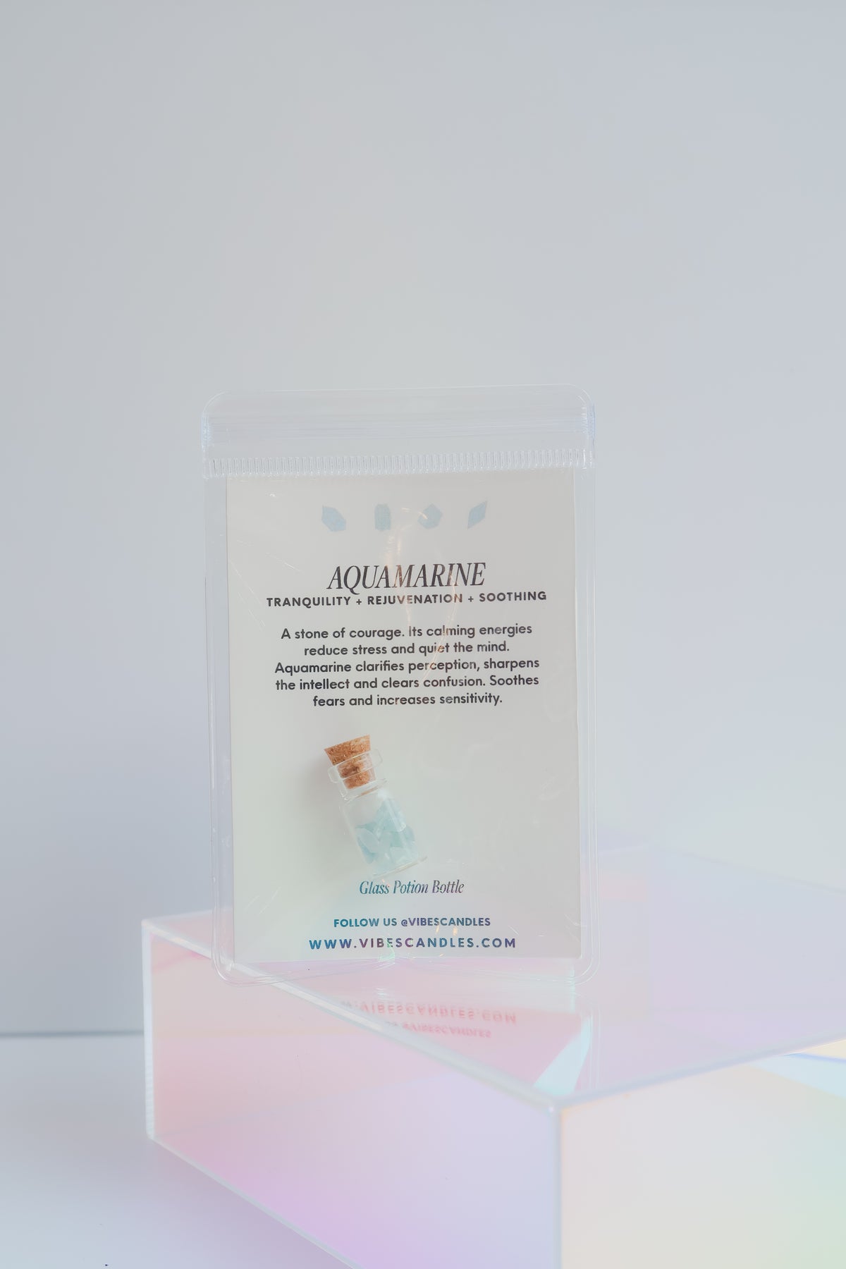Mini Crystal Potion Bottle - Aquamarine