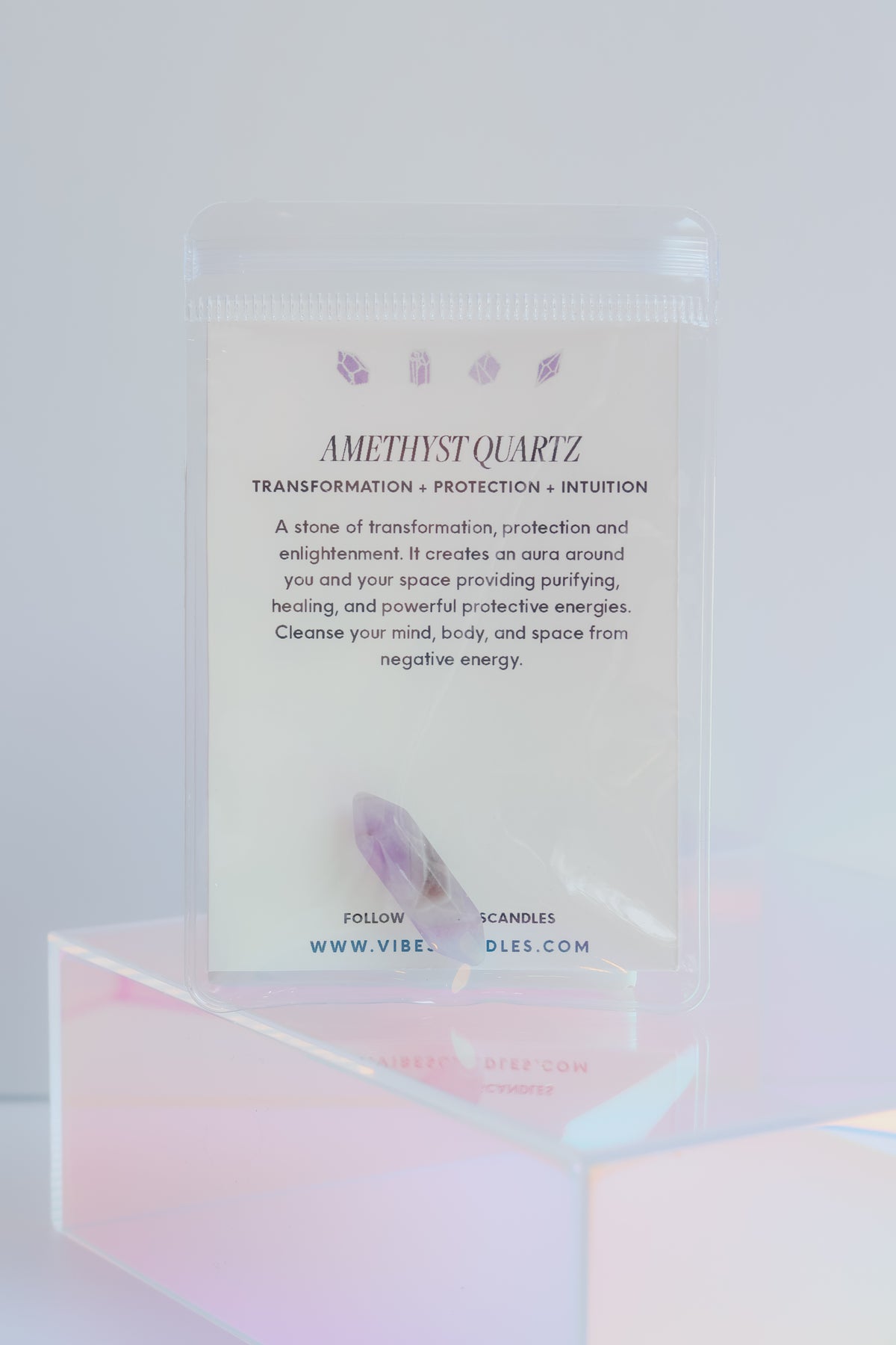 Polished Doubled Point Crystal - Amethyst Quartz