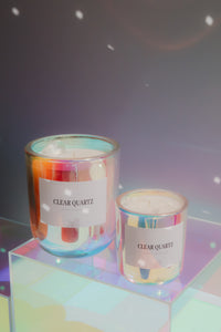 10oz Crystal Candle - Clear Quartz - Heal + Cleanse + Energize