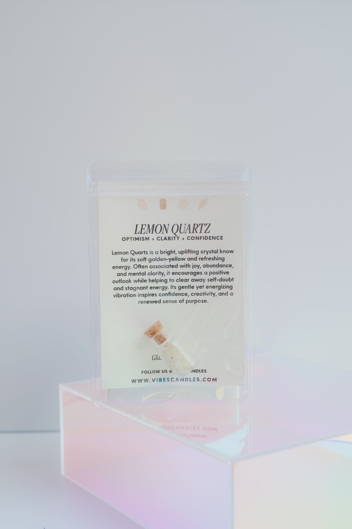 Mini Crystal Potion Bottle - Lemon Quartz