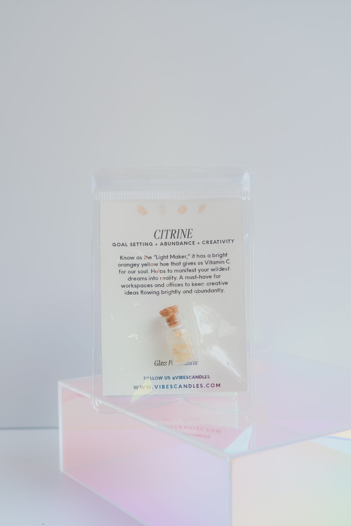 Mini Crystal Potion Bottle - Citrine