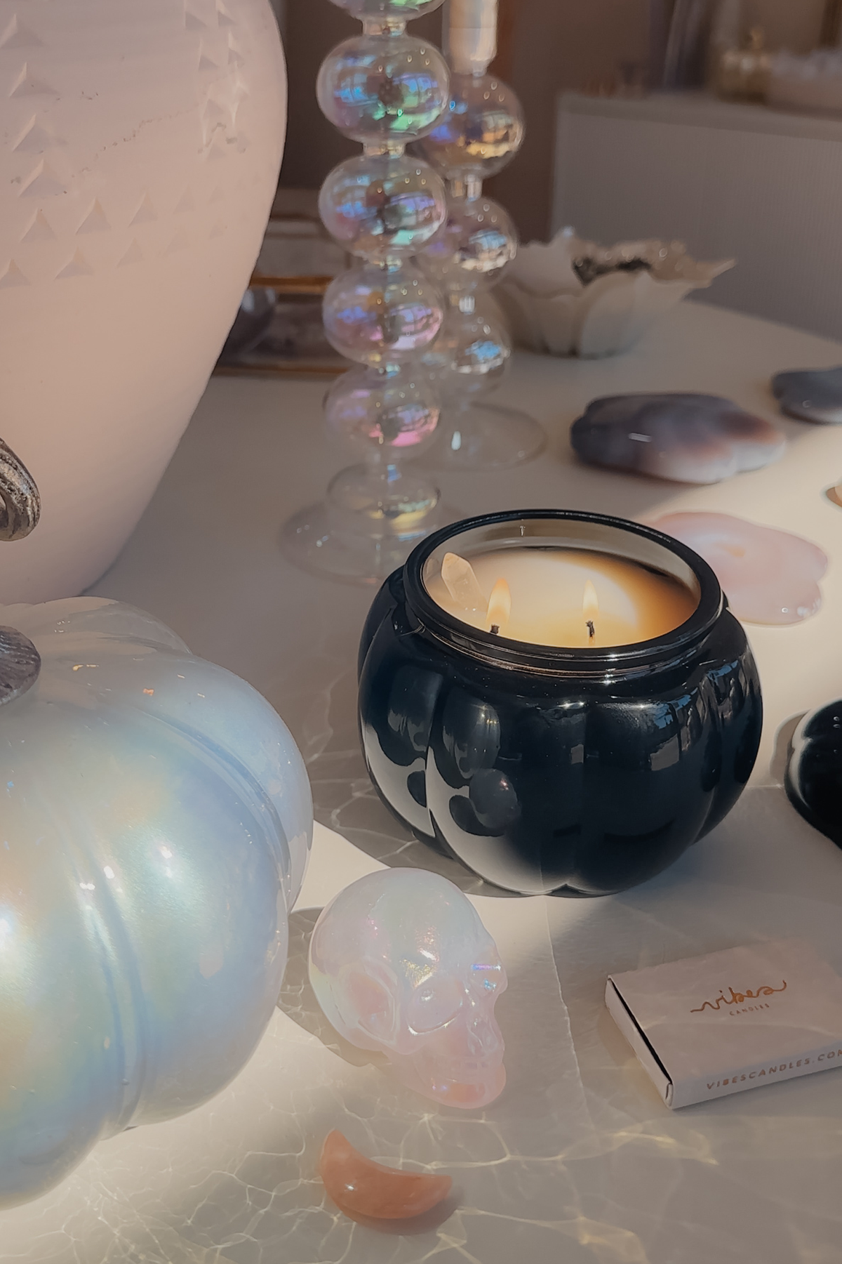 Pumpkin Crystal Candle Making Class - Halloween Friday 10/31/25 @ 6pm