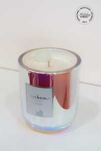 10oz Crystal Candle - Opalite - Soothing + Calming + Peaceful