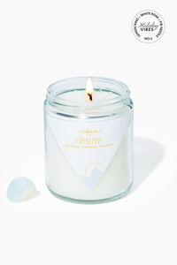 7.5oz. Crystal Candle - Opalite - Soothing + Calming + Peaceful