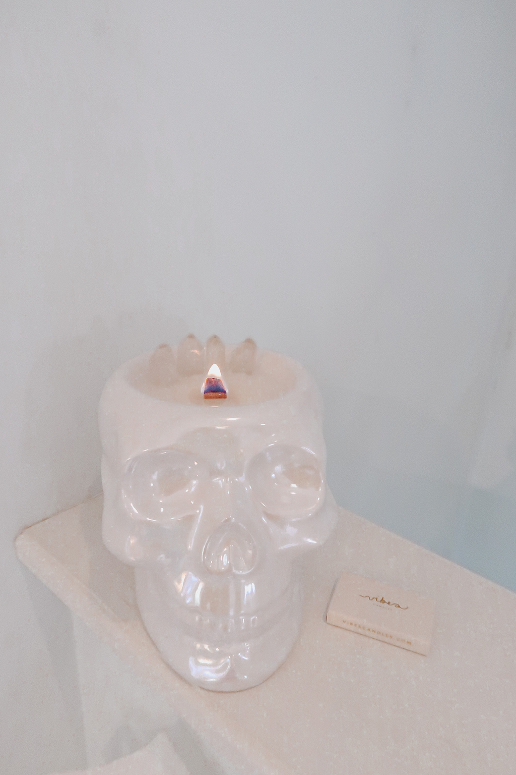 Skull Crystal Candle - Iridescent
