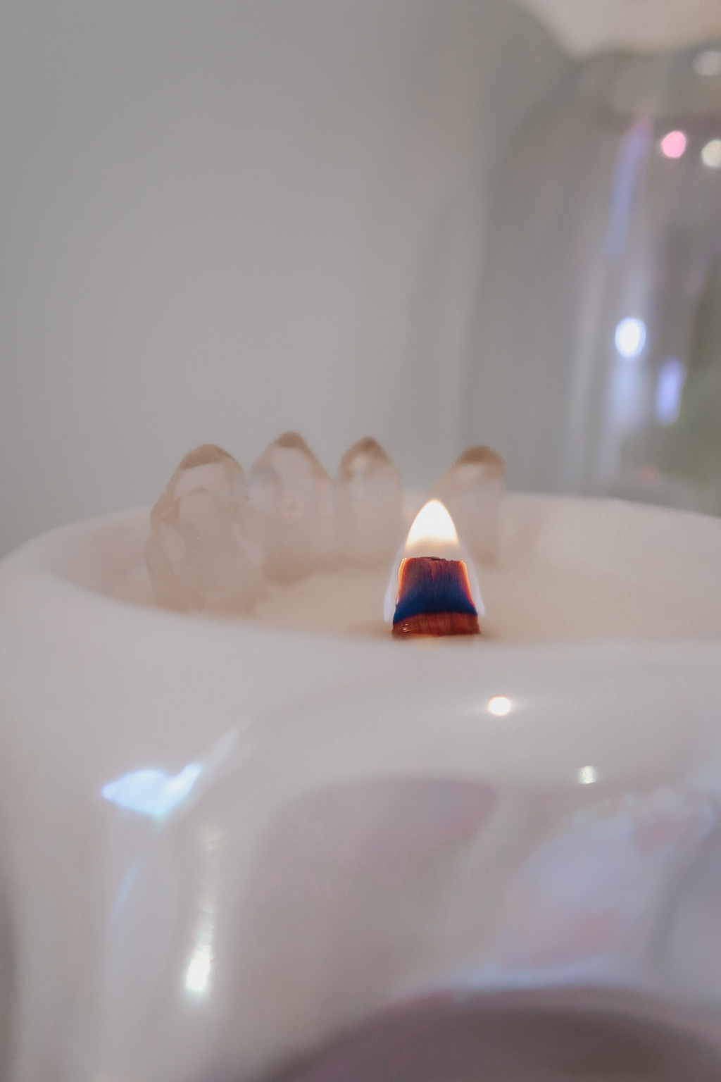 Skull Crystal Candle - Iridescent