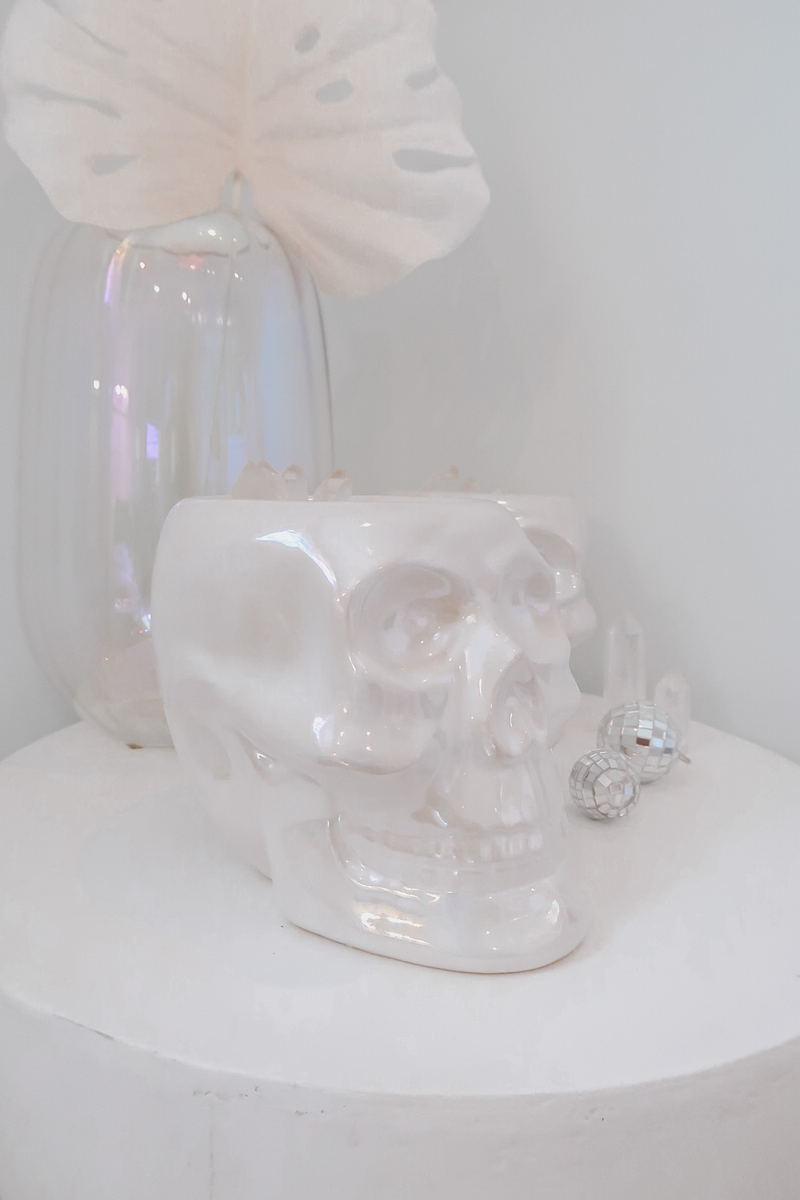Skull Crystal Candle - Iridescent