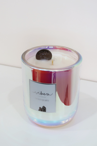 10oz Crystal Candle - Smokey Quartz - Grounding + Stress Relief + Energy Cleanser