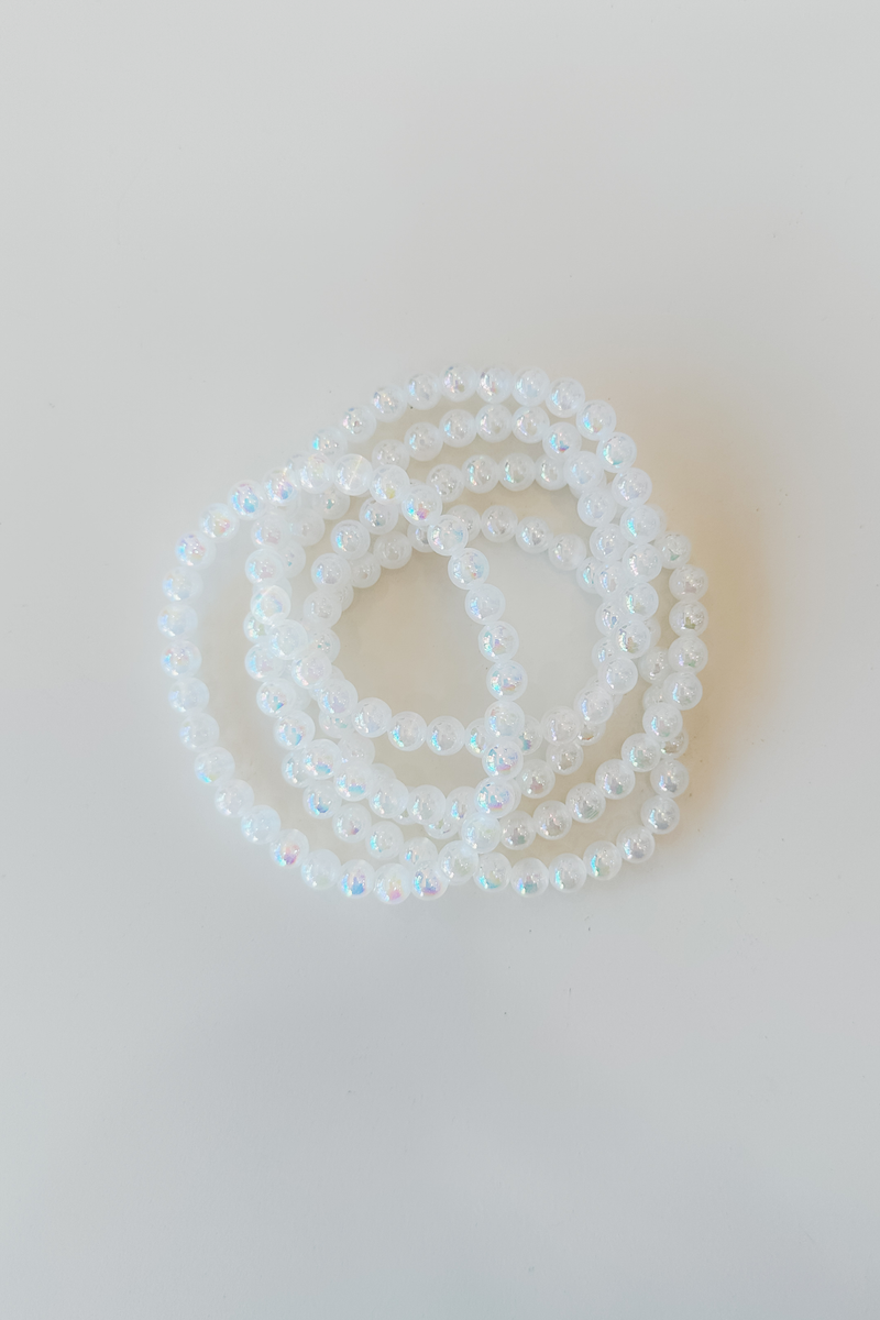 Beaded Bracelet - Angel Aura Selenite