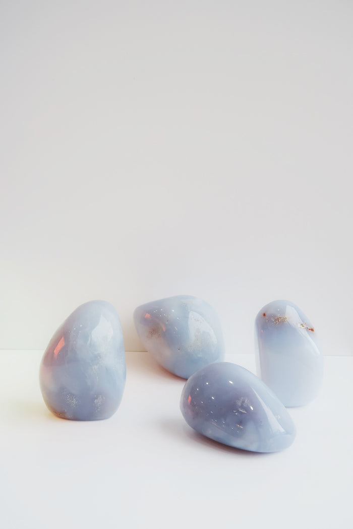 Blue Chalcedony Chunk Crystals