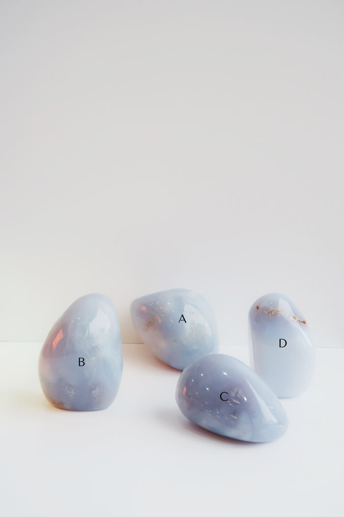 Blue Chalcedony Chunk Crystals
