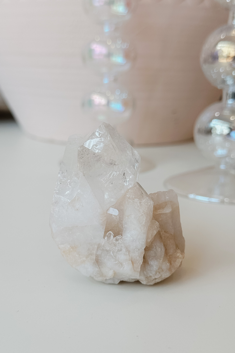 Clear Quartz Crystal Point Cluster
