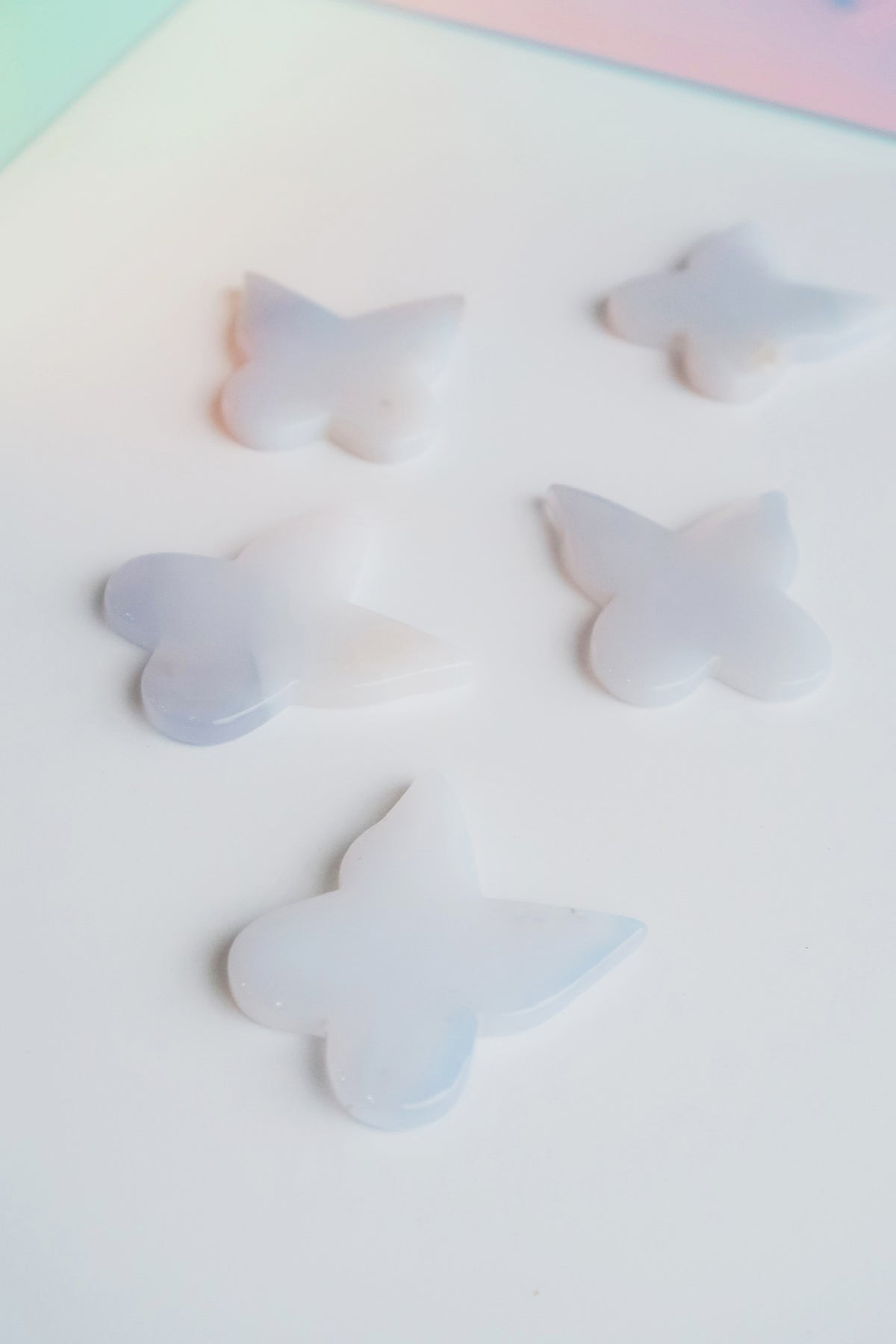 Blue Chalcedony Butterfly Crystal