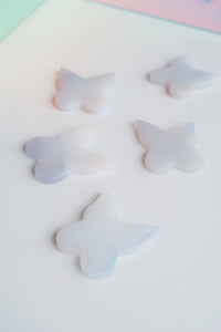 Blue Chalcedony Butterfly Crystal