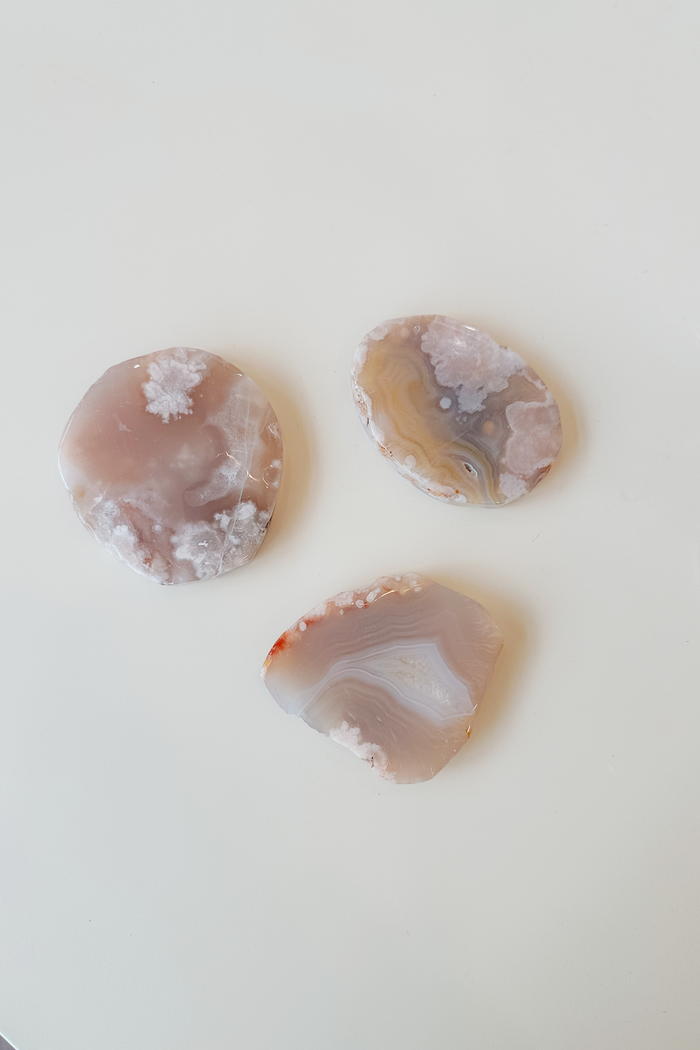 Flower Agate Crystal Coaster