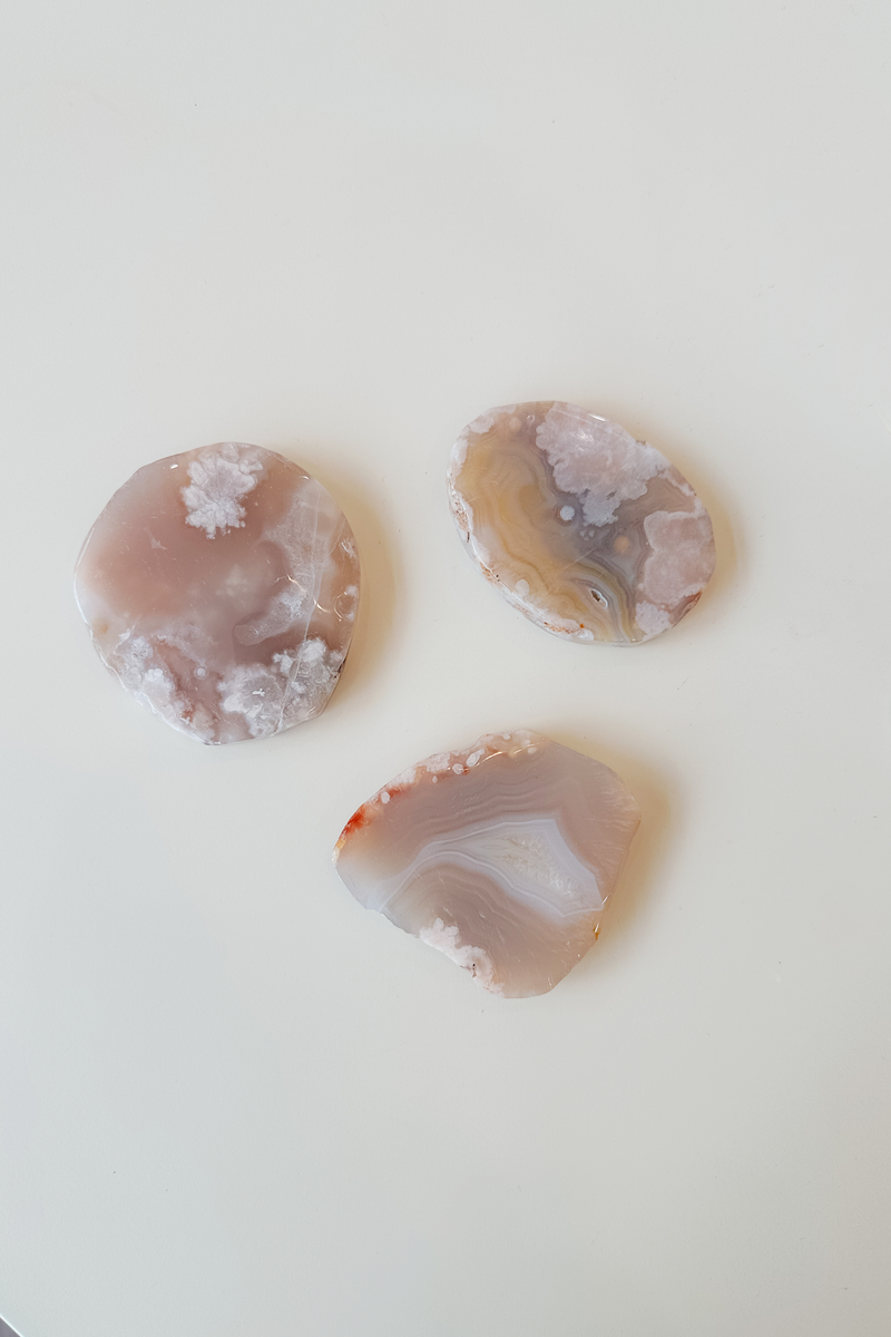 Flower Agate Crystal Coaster
