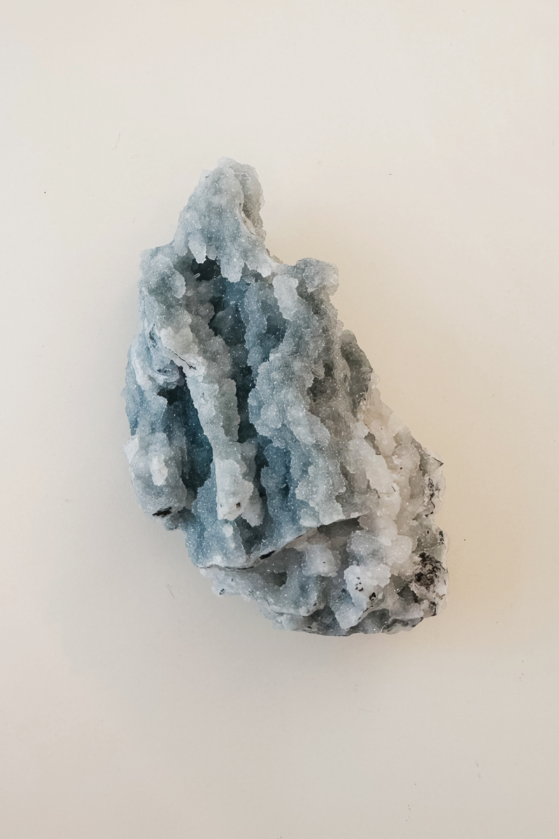 Apophyllite + Blue Chalcedony Crystal