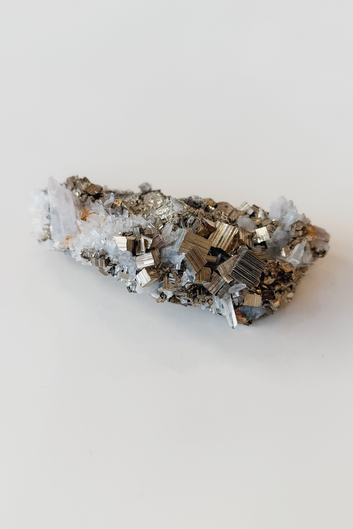 Pyrite + Clear Quartz Crystal