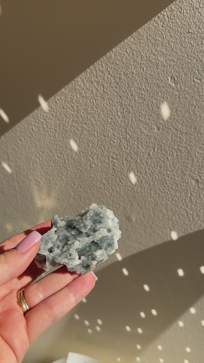 Apophyllite + Blue Chalcedony Crystal