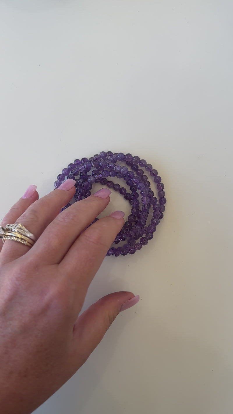 Beaded Bracelet - Amethyst Quartz