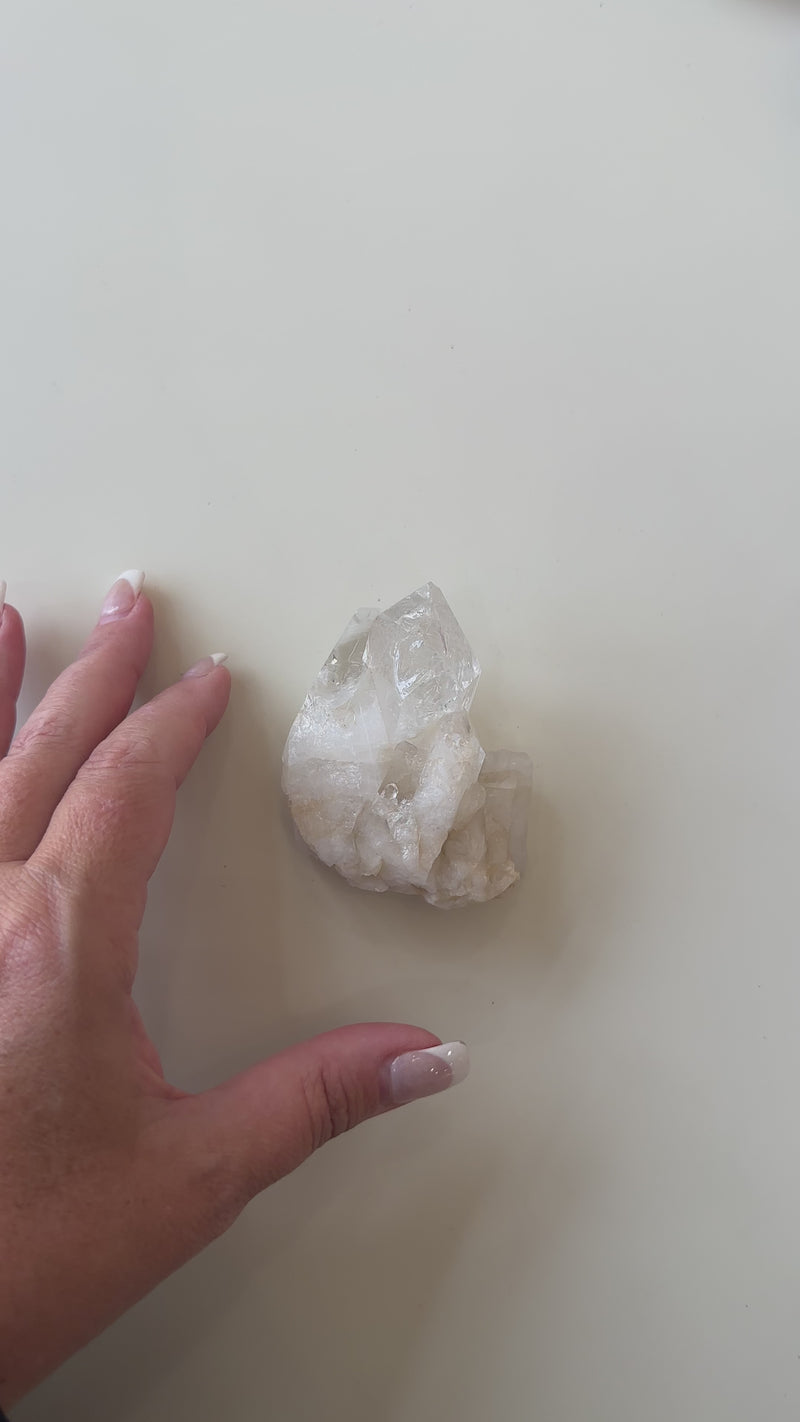 Clear Quartz Crystal Point Cluster