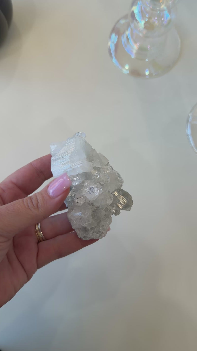 Diamond Apophyllite + Chalcedony Crystal