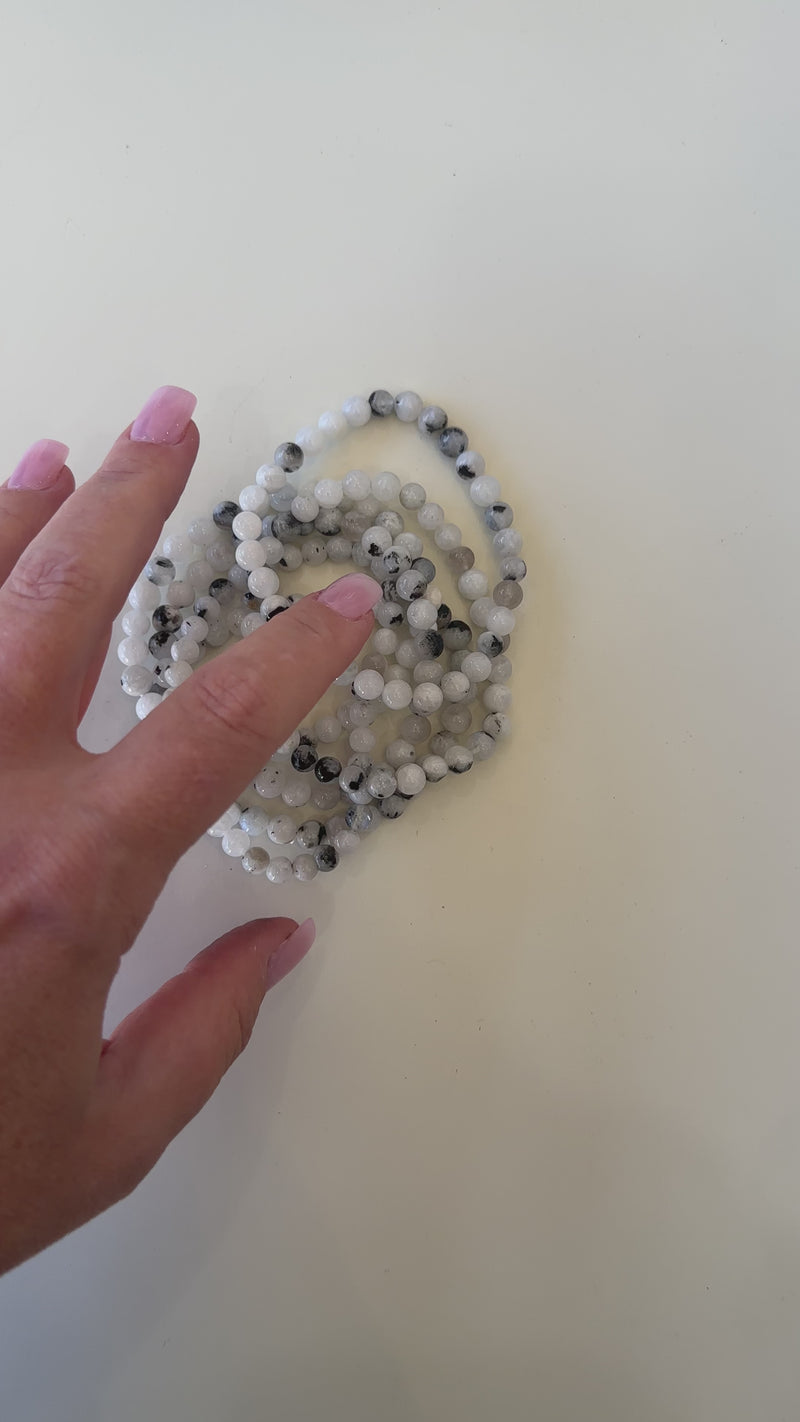 Beaded Bracelet - Rainbow Moonstone