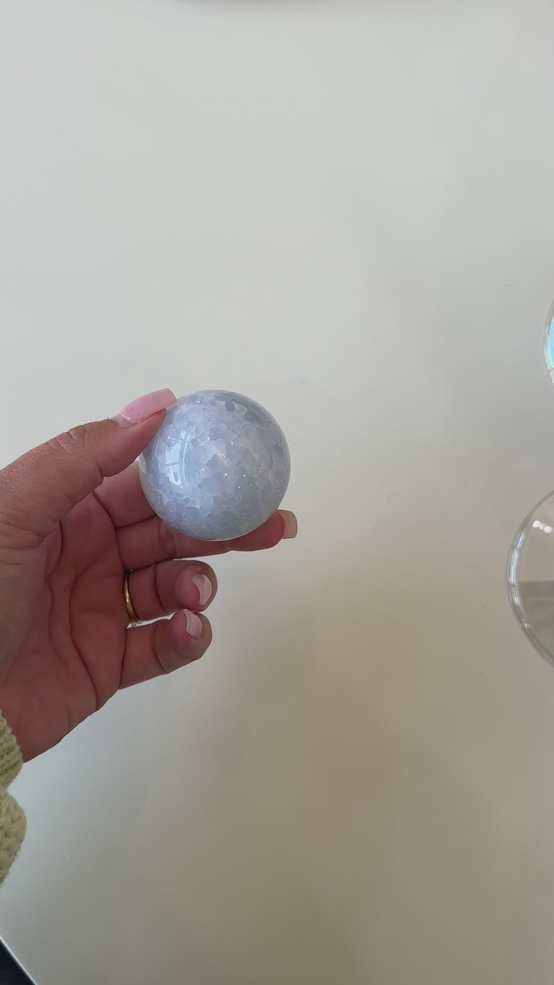 Crystal Sphere - Blue Calcite
