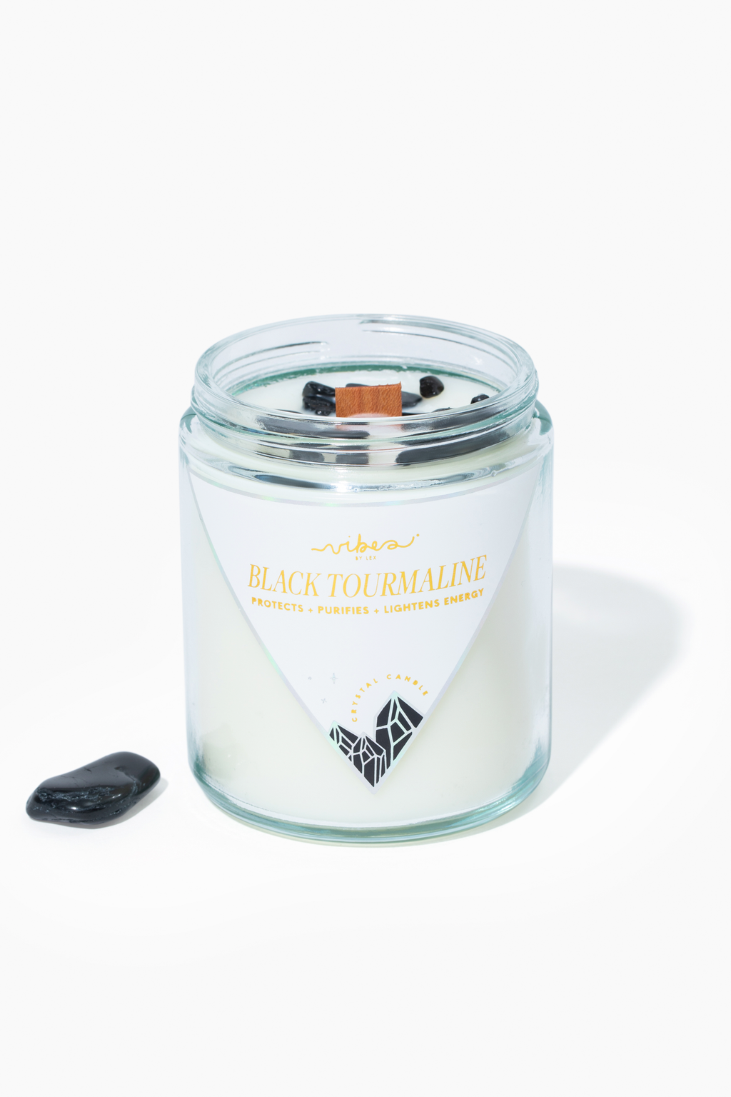 8 oz. Crystal Candle - Black Tourmaline