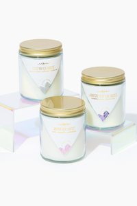 7.5oz Crystal Candle - Rose Quartz - Love + Kindness + Compassion