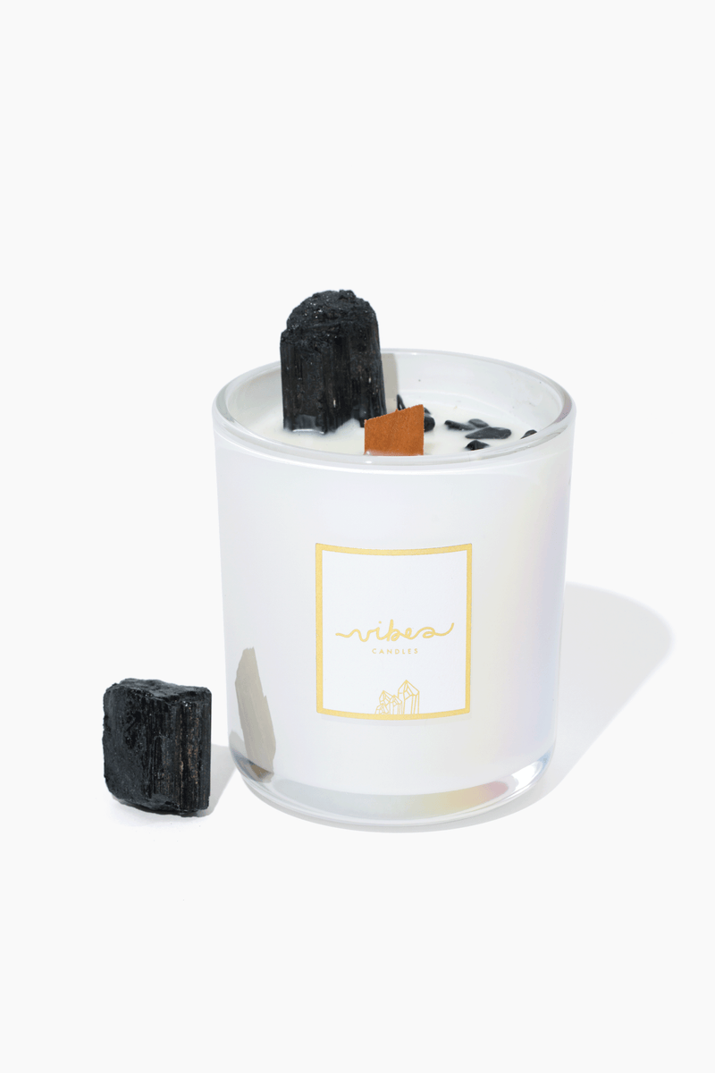Aura Crystal Candle - Black Tourmaline