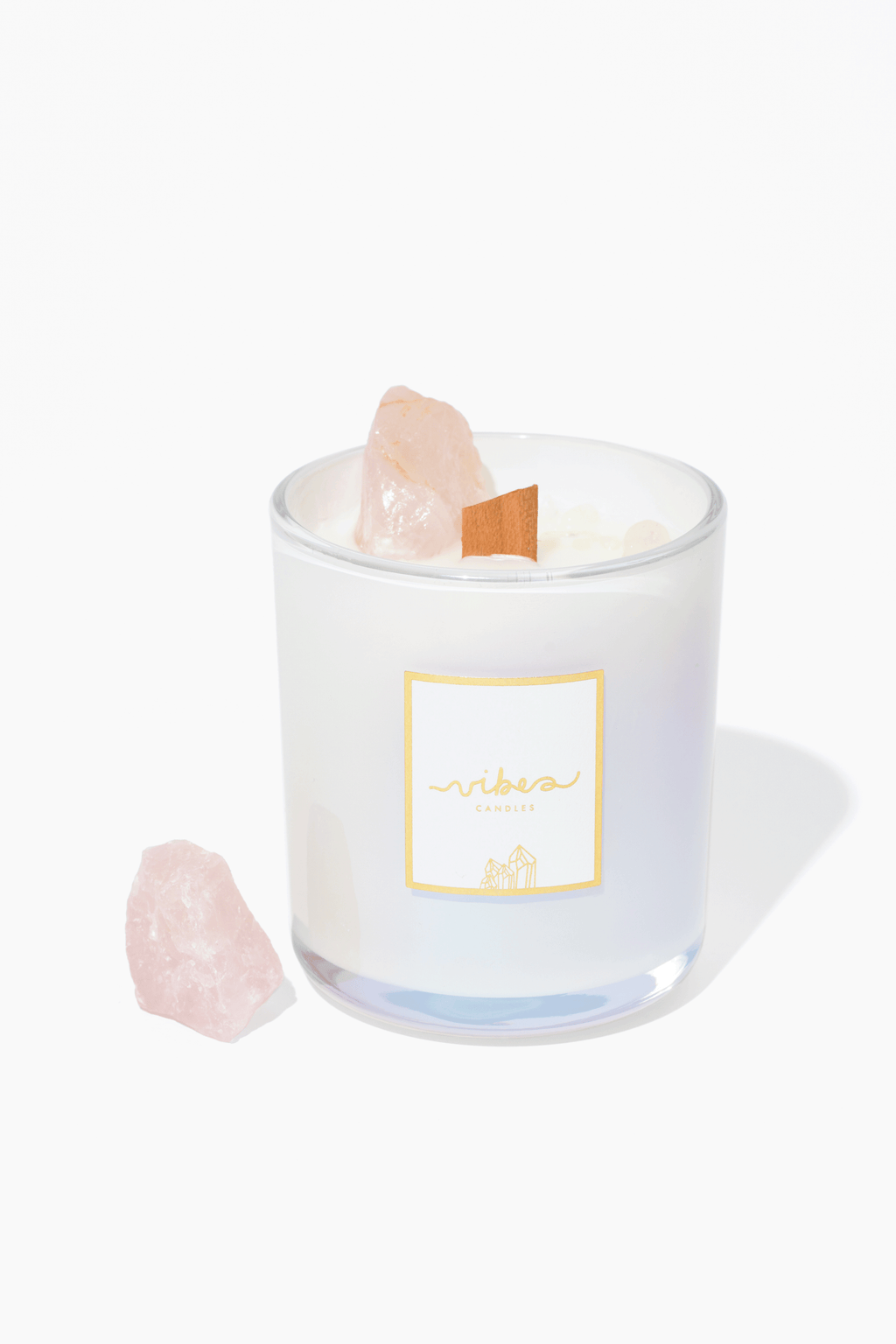 Aura Crystal Candle - Rose Quartz