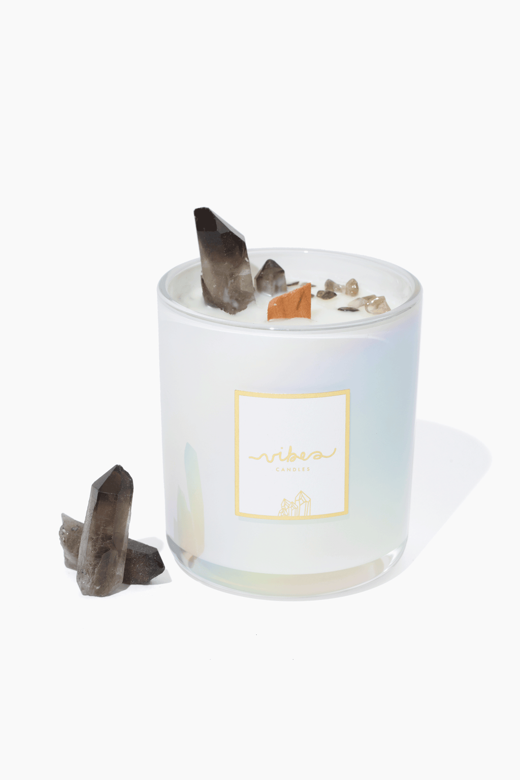 Aura Crystal Candle - Smokey Quartz